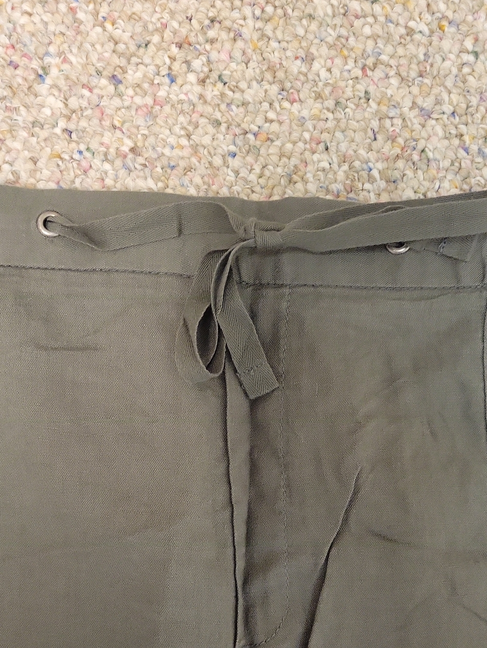 GAP Women’s Olive Drawstring Linen Bkend Shorts XXL Summer Lightweight Casual - Picture 6 of 6